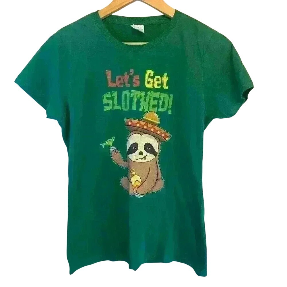 Cinco De Mayo Fiesta Sloth Kelly Green Size Small Party Holiday Brunch Drinks